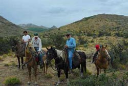 Horse ride to cabin